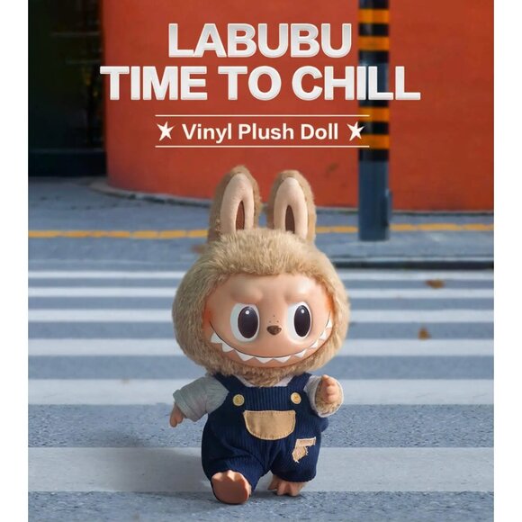 POP MART Other - Labubu Time to Chill Vinyl Plush Doll - Brown and Blue